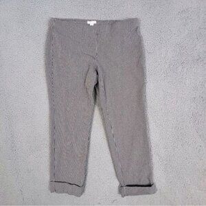J JILL WOMENS STRETCH PANTS BLACK AND WHITE CHECKERED SIZE 8 P